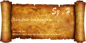Szojka Hajnalka névjegykártya